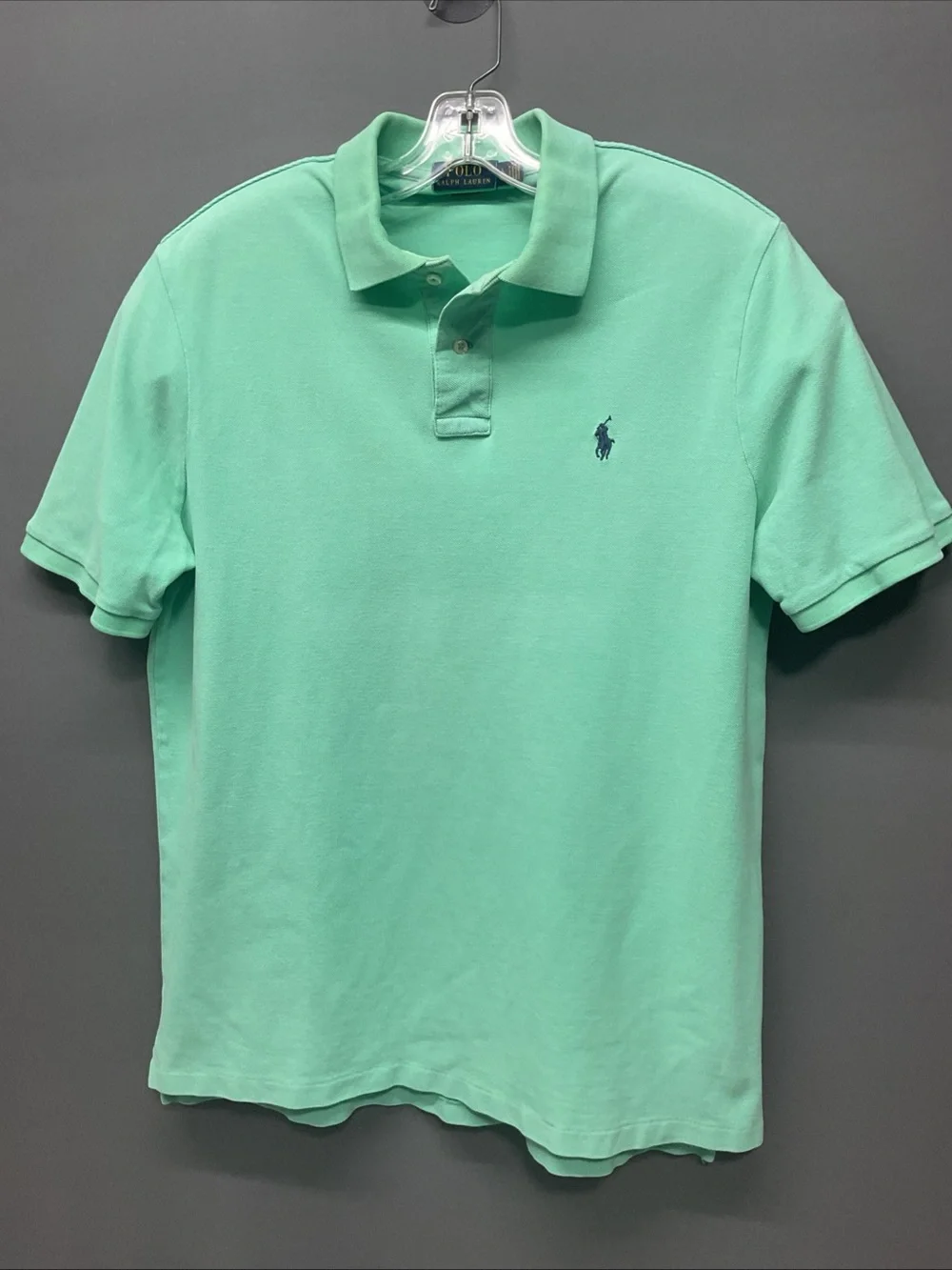 Polo Ralph Lauren Classic Fit Men’s Mint Green Polo Shirt with Navy Pony